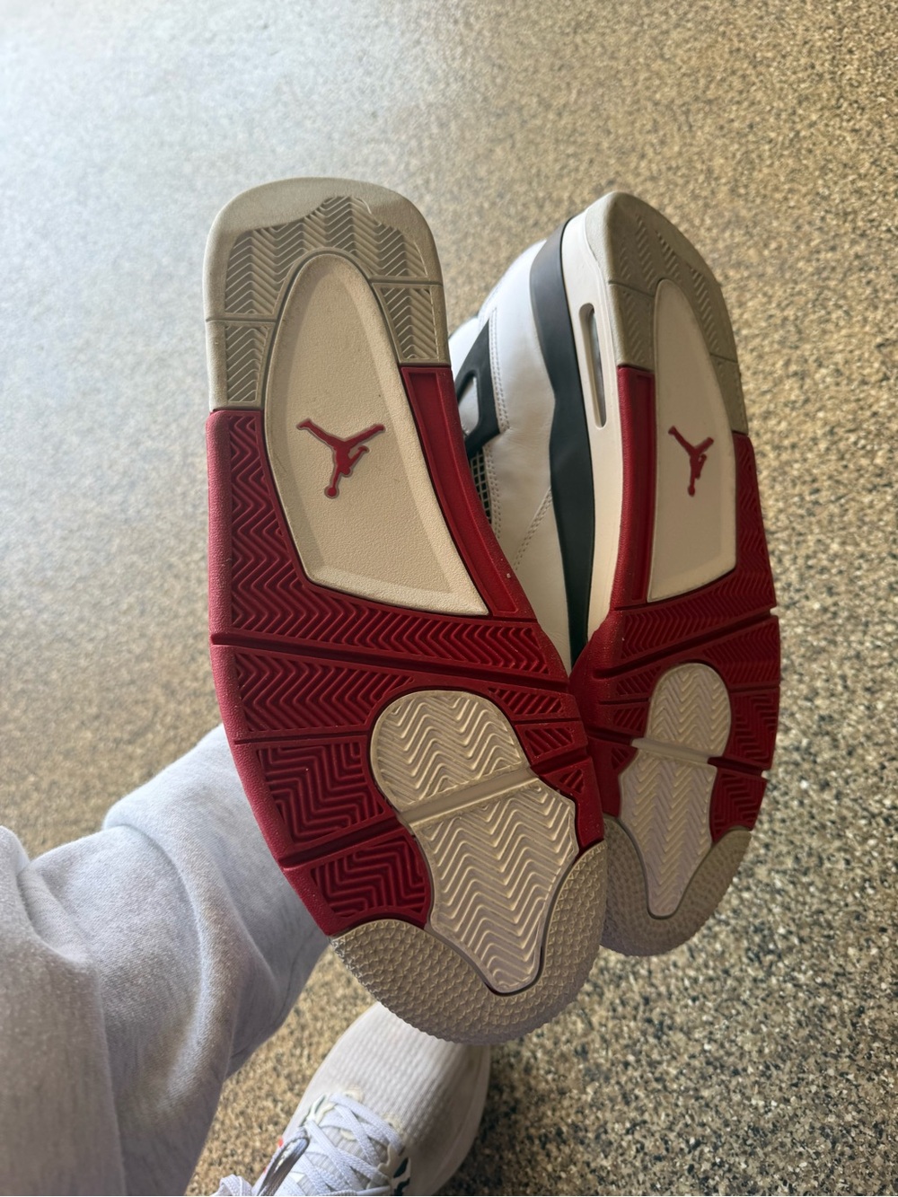 Jordan Men's White and Red Sneakers - Picture 4 of 4